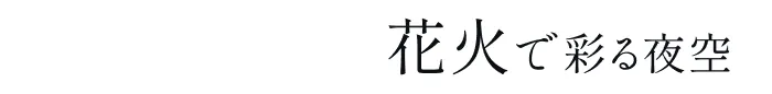 花火で彩る夜空