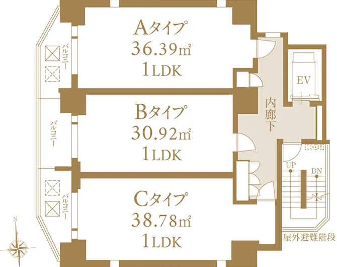 3～15階平面図