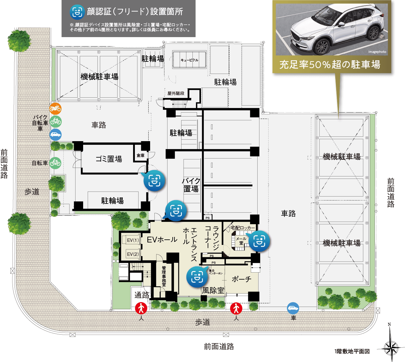 1階敷地平面図