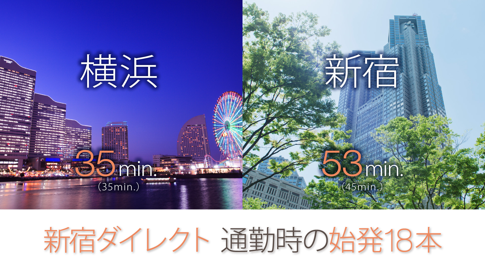 新宿ダイレクト 通勤時の始発18本