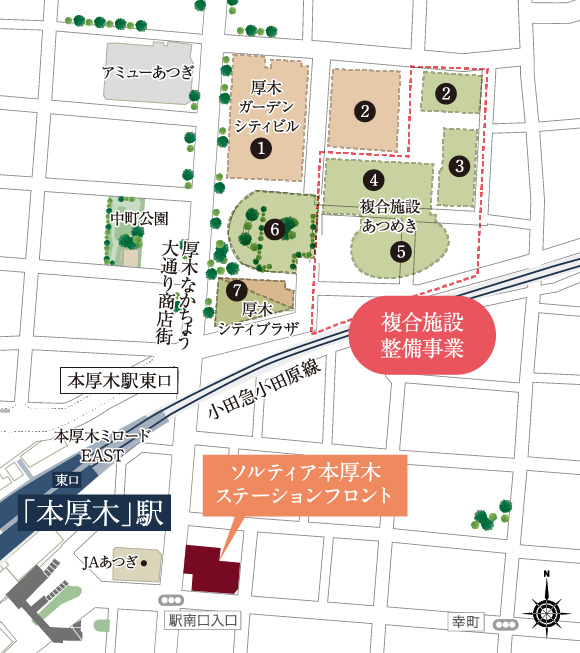 対象地区に立地する施設など