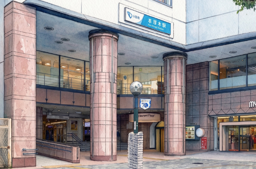 「本厚木」駅