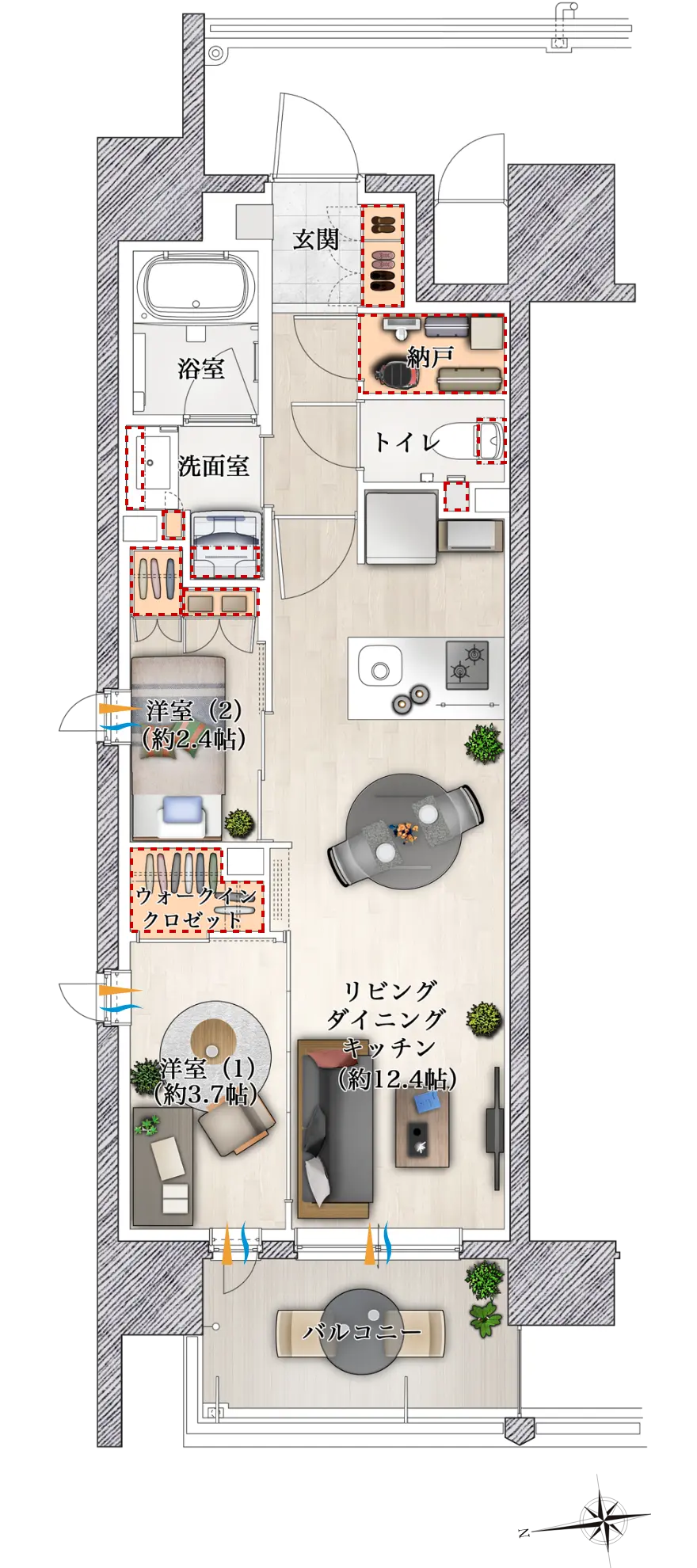 Atype家具配置イメージ