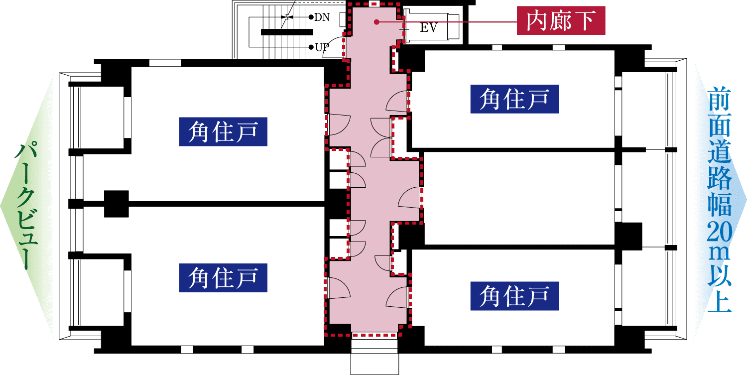 2〜13階平面図